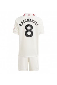 Manchester United Bruno Fernandes #8 Jalkapallovaatteet Lasten Kolmas peliasu 2023-24 Lyhythihainen (+ Lyhyet housut)